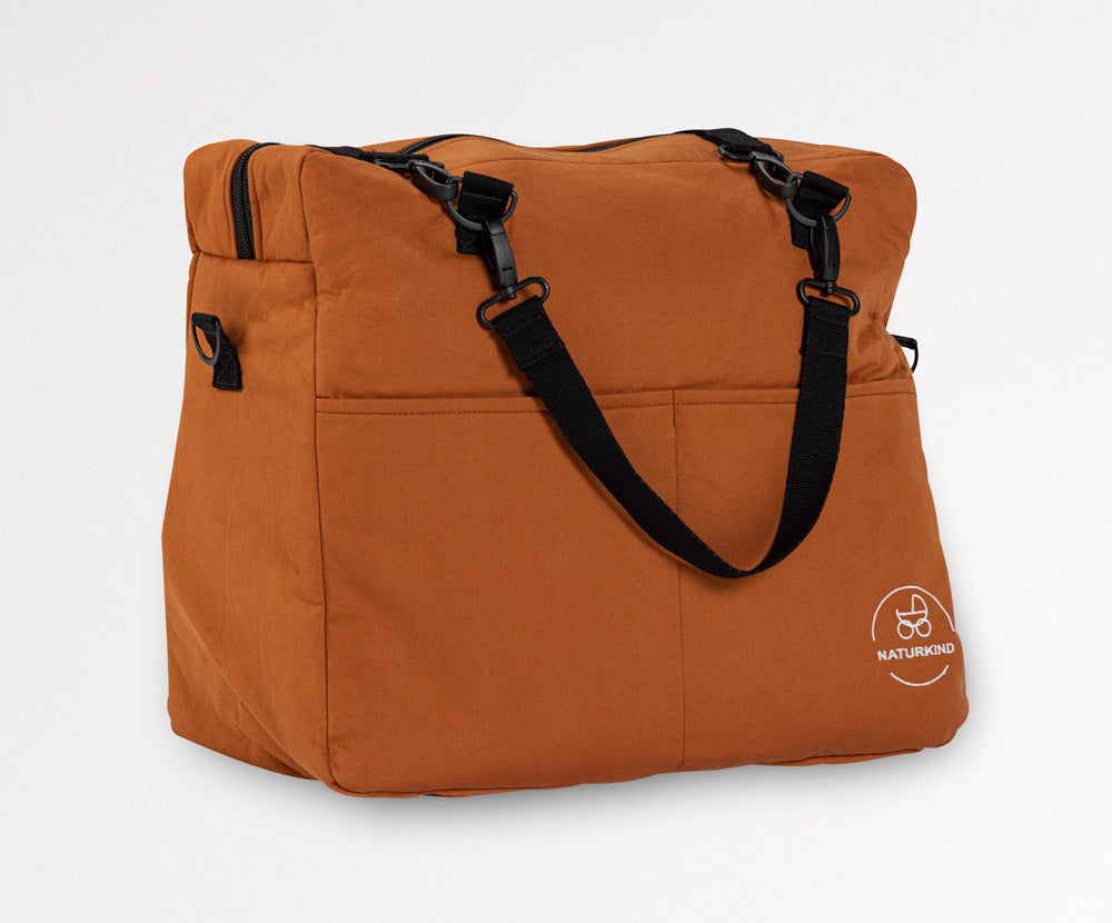 Naturkind Zubehör Wickeltasche Cord Cognac Rucksack