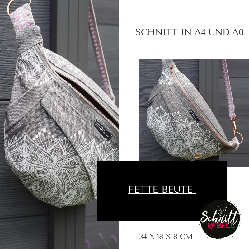 Schnittrebell Fette Beute Bauchtasche Ebook 34x18x8 cm