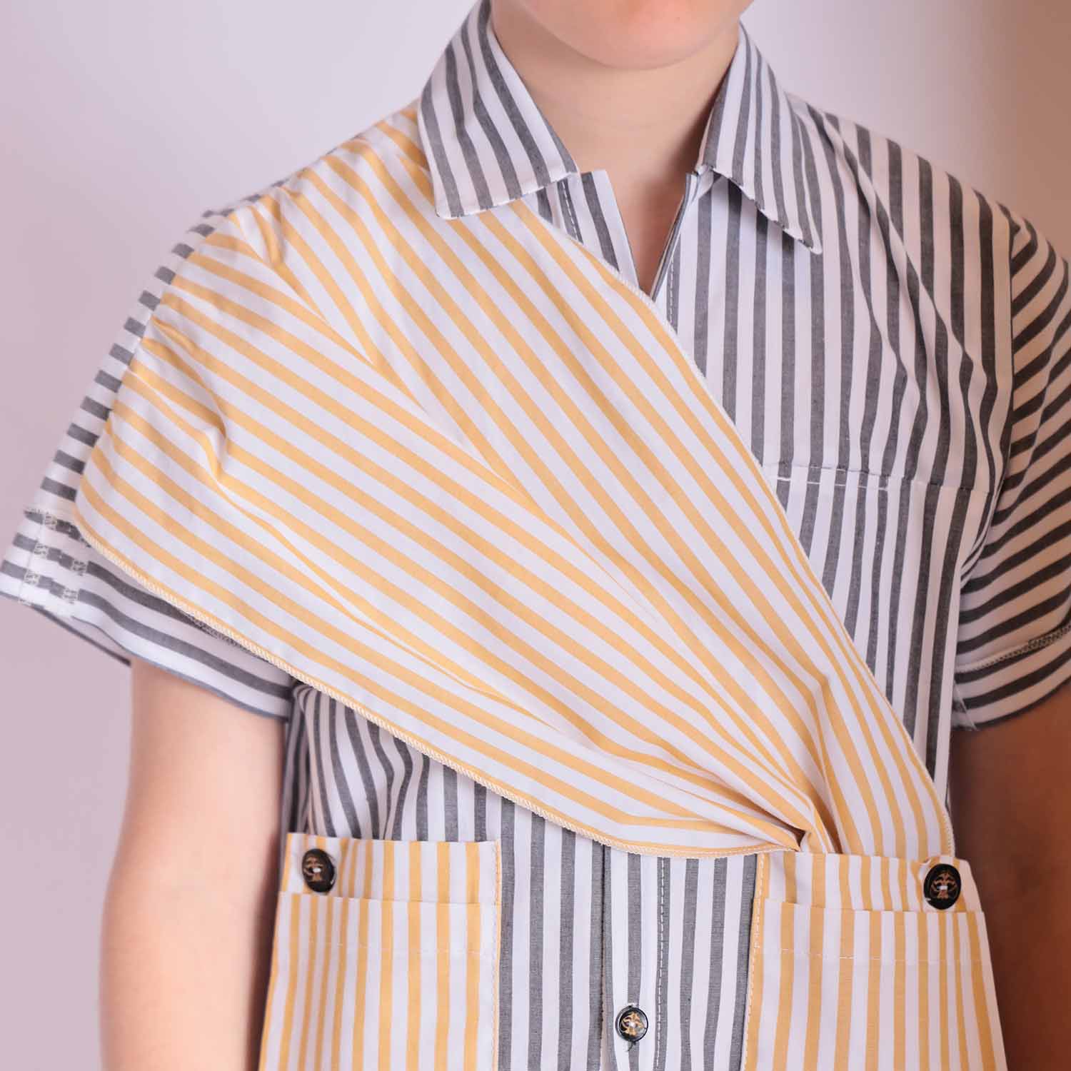 Infantium Victoria Hemd Kinder Streifen Bio-Poplin Zero-Waste