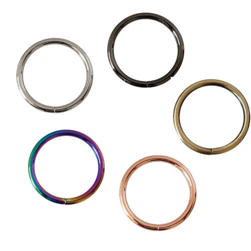 Kam Snaps Bag Hardware O-Ringe Silber 1 Zoll 10 Stk