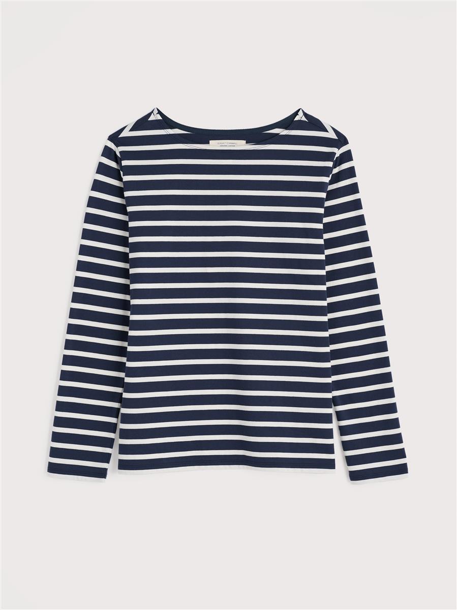 marlowe nature Sailor Shirt breton chalk maritime Bio-Baumwolle