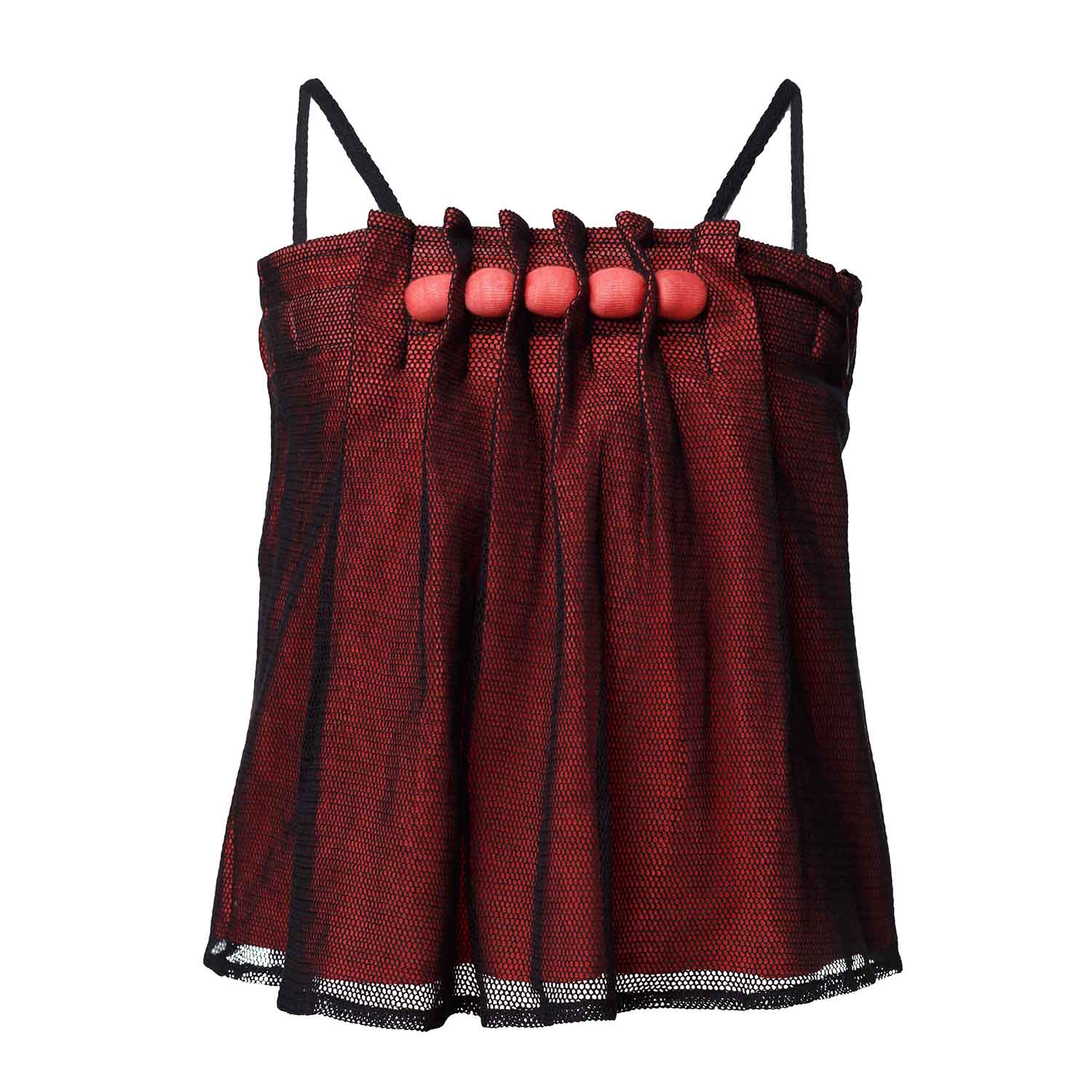 Infantium Victoria Camisole Top Rot 68 Baumwolle Tüll
