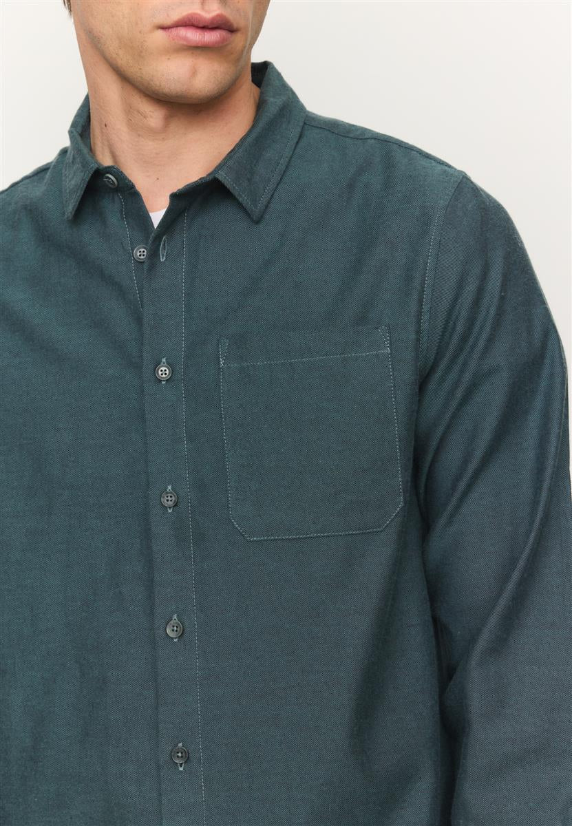 marlowe nature Shirt Lentil Flanellhemd deep green