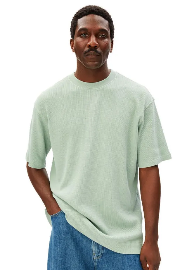 ARMEDANGELS Maarkos Waffle T-Shirt foam Bio-Baumwolle