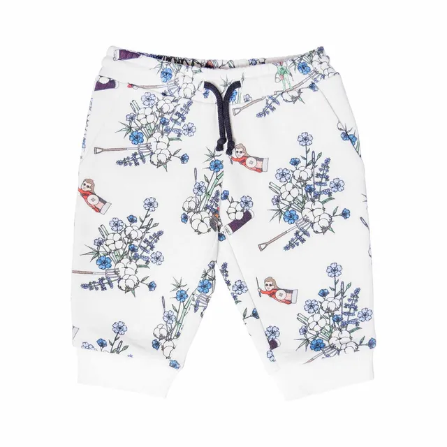 Infantium Victoria White Floral Baby Pants Hose 68-92 Bio