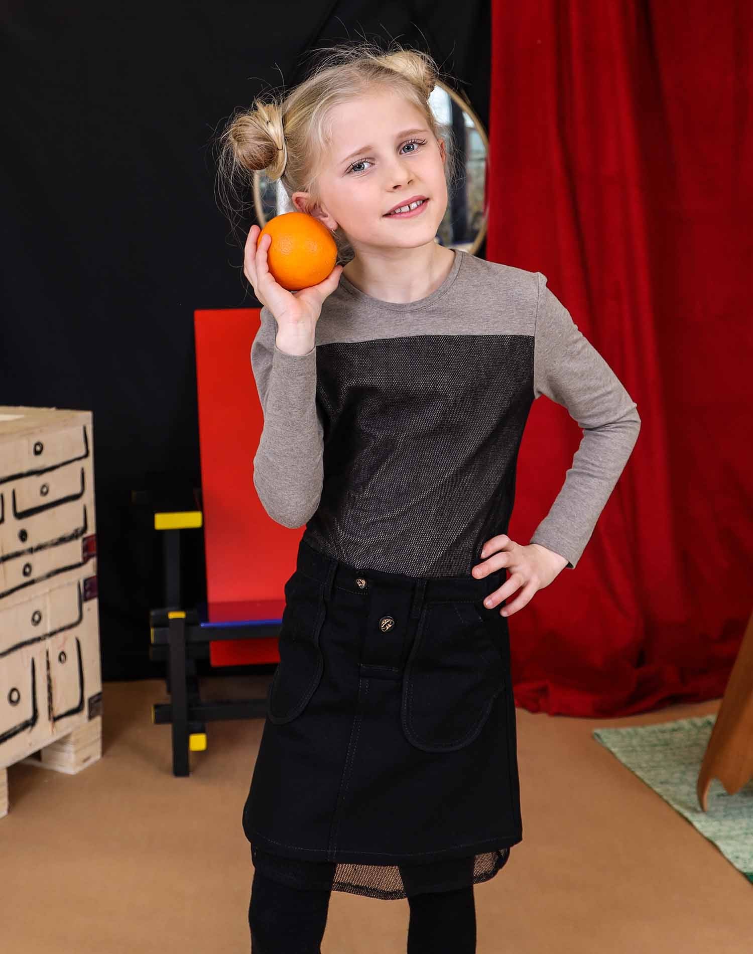 Infantium Victoria Kids Mini Skirt Rock schwarz Baumwolle