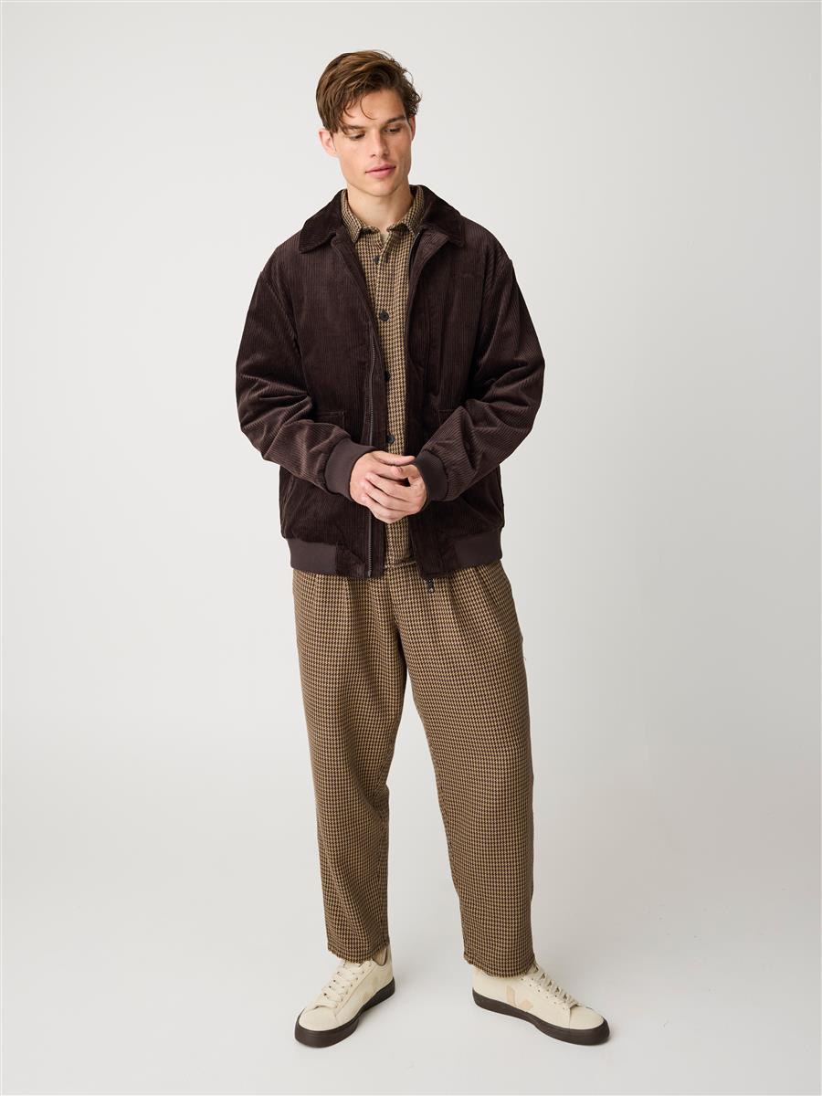 Marlowe Nature Ozone Relaxed Houndtooth Pant Bio-Hose braun