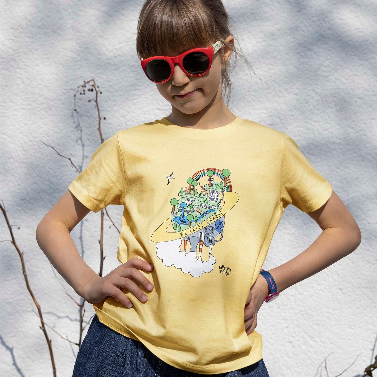 Infantium Victoria Earth Day T-Shirt Gelb 104 Bio-Baumwolle