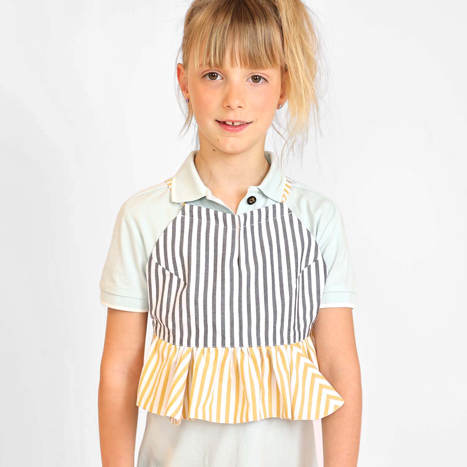 Infantium Victoria Striped Crop Top gestreift Bio-Baumwolle