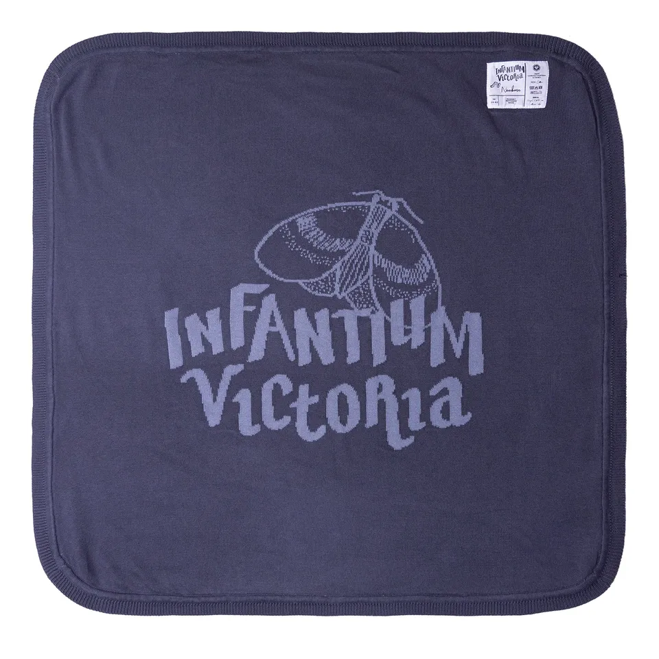Infantium Victoria Babydecke Bio-Baumwolle 75x75 Grau Pink