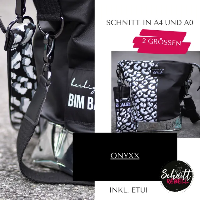 Schnittrebell Onyxx Hobo Bag Tasche Schnittmuster 2 Größen PDF