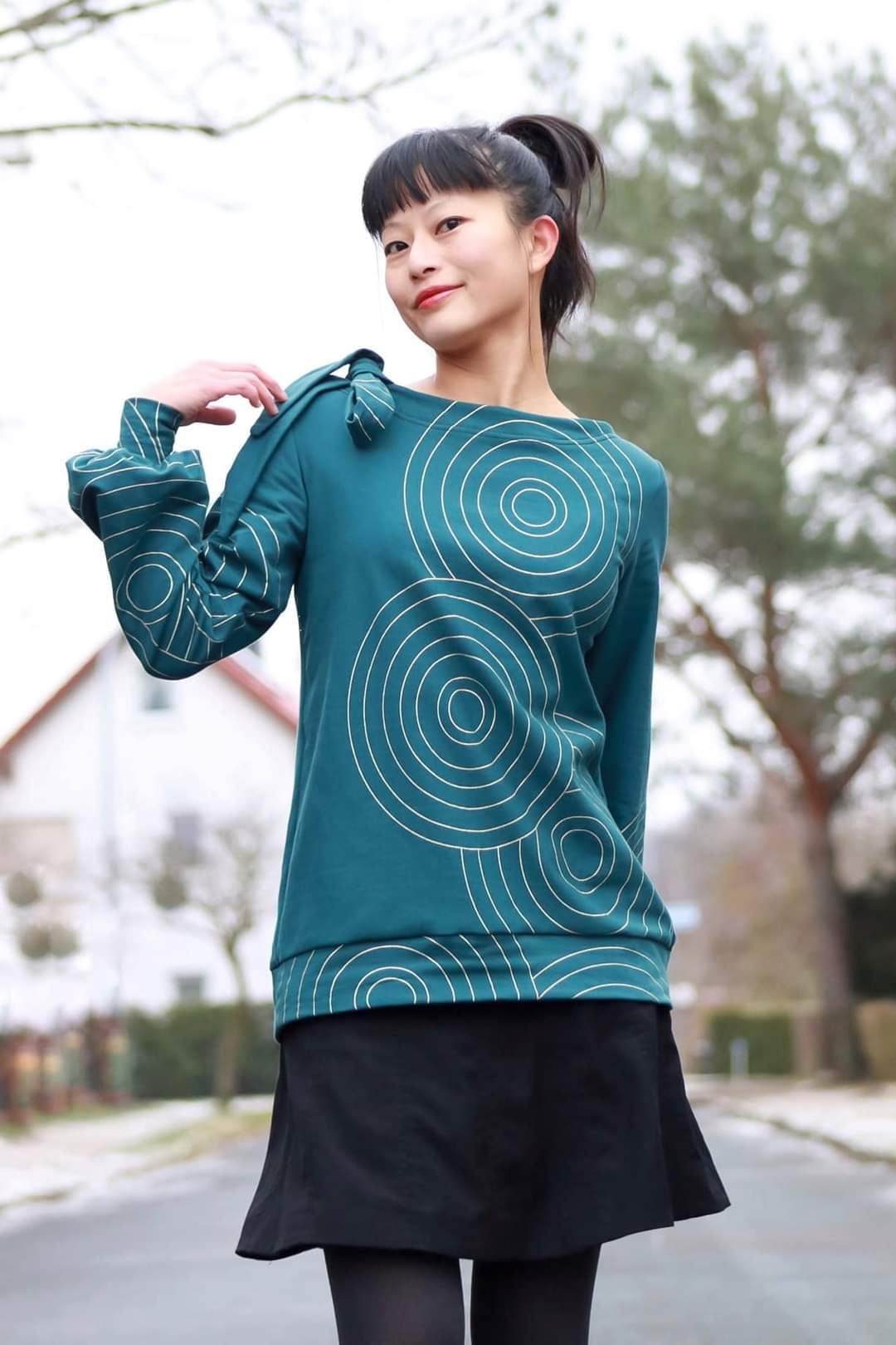 Schnittrebell Klea Pullover Schnittmuster Gr.34-52 Schleife