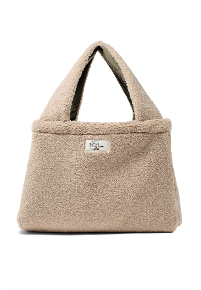 Lanius Wende Tasche Teddystoff bitter chocolate recycelt