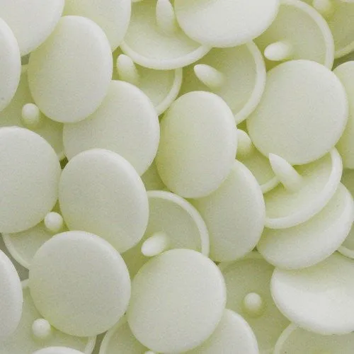 Kam Snaps Plastic Snaps B37 Druckknöpfe Cremeweiß 50 Sets