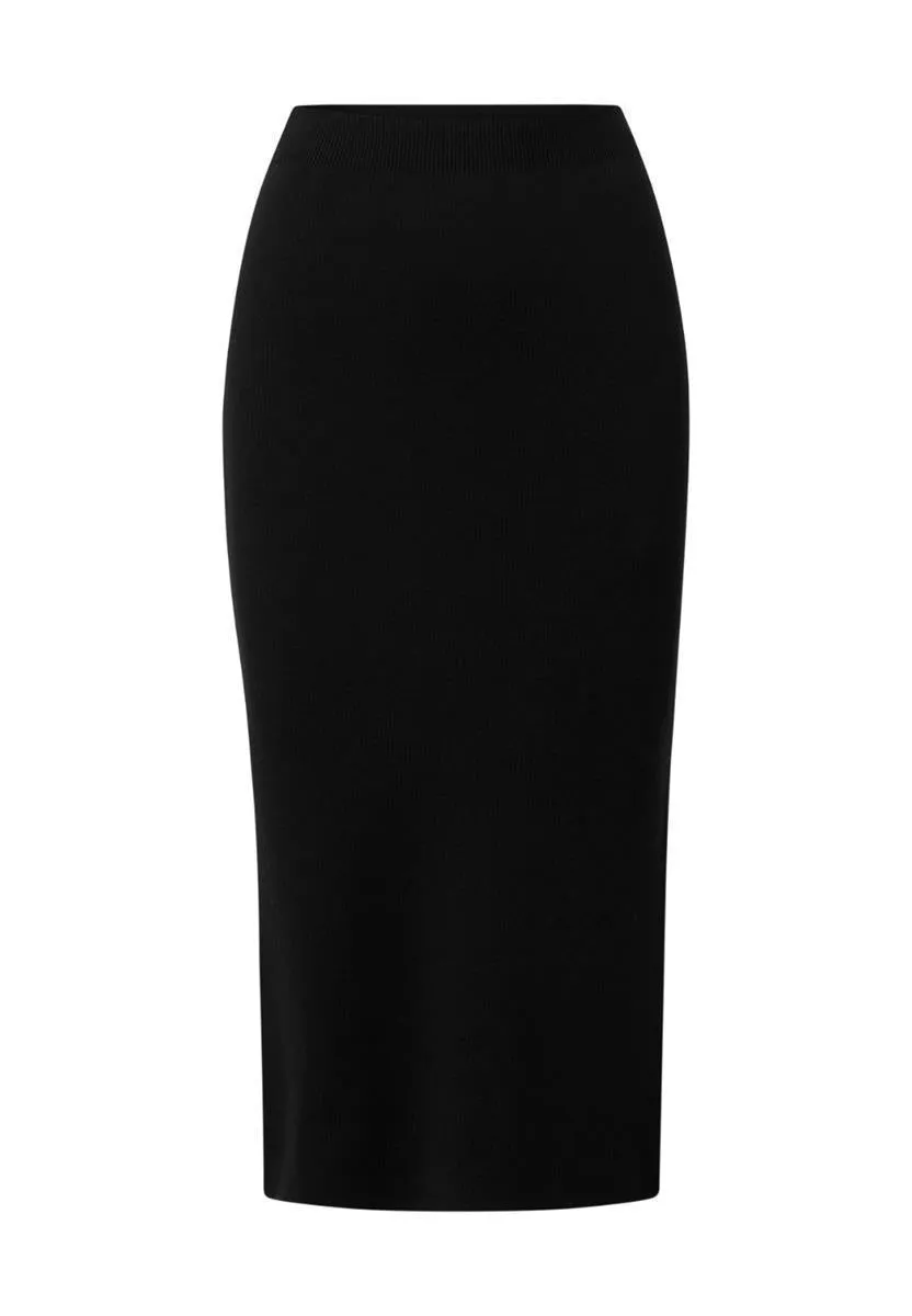 Marlowe Nature Midi Merino Strickrock black jet Wolle