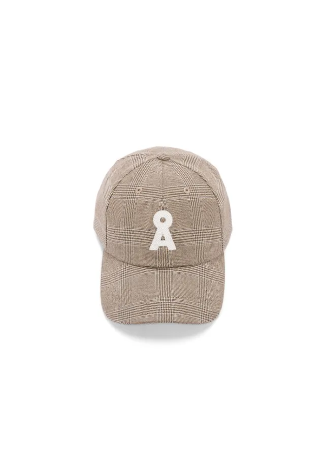 Armedangels Yenaas Check Cap claystone-sand stone
