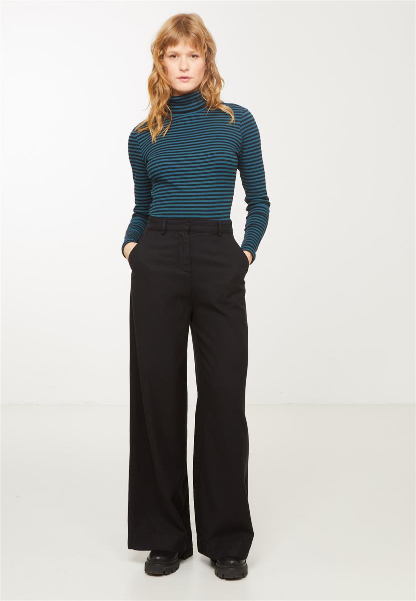 Marlowe Nature Liatris Stripes Longsleeve lake blue Bio-Baumwolle