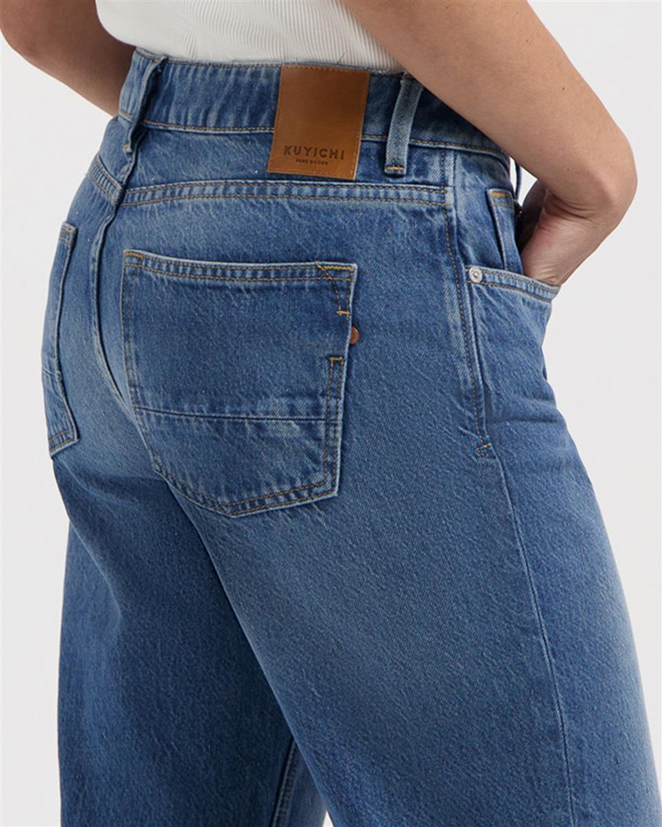 marlowe nature Lena Low Loose Jeans rosebowl blue Bio-Baumwolle