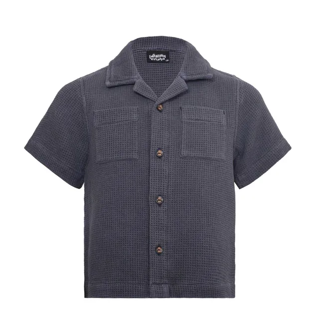 Infantium Victoria Button-Up Hemd Grau Bio-Baumwolle 92