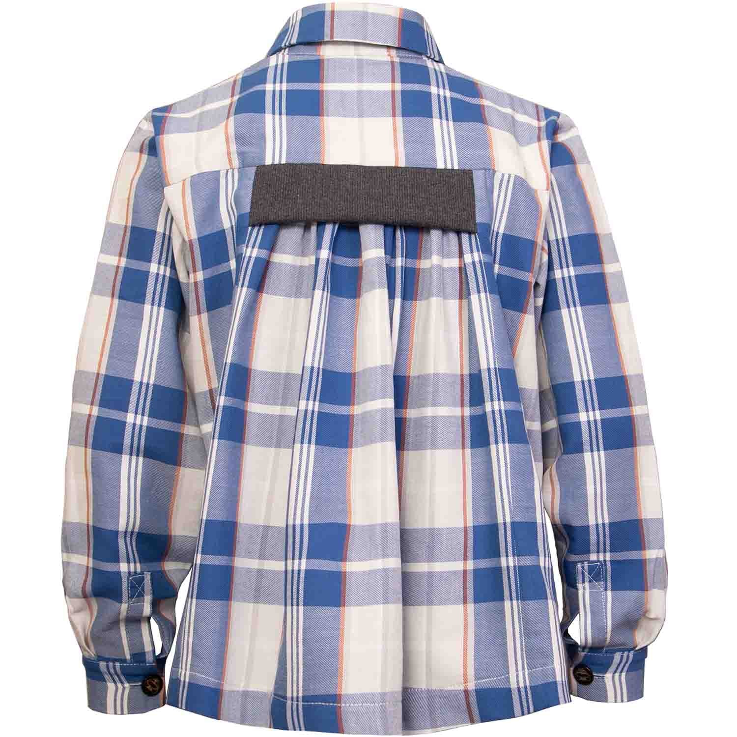 Infantium Victoria Karohemd Blau Weiß Tartan Kinderhemd