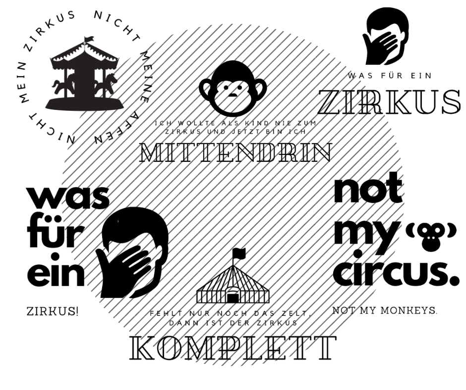 Schnittrebell Plotterdateien Zirkus-Serie Plotterdatei 6 Stück SVG
