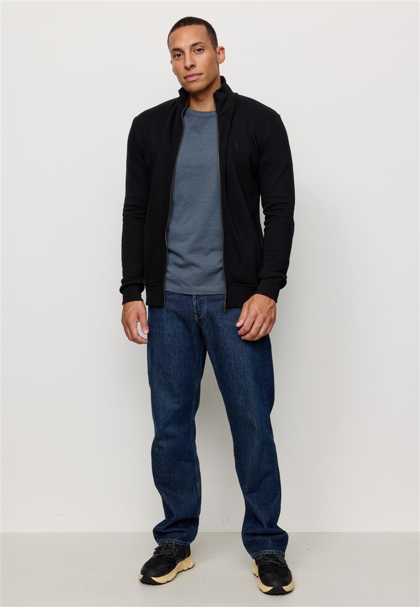 Marlowe Nature Zipper Jacket Camphor Jacke black Bio-Baumwolle