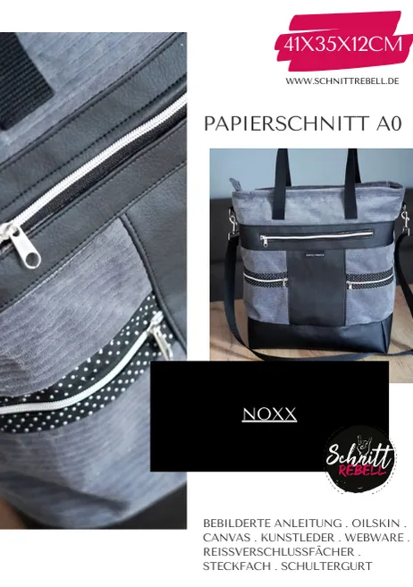 Schnittrebell Noxx Tasche Papierschnitt A0 41x35x12 cm