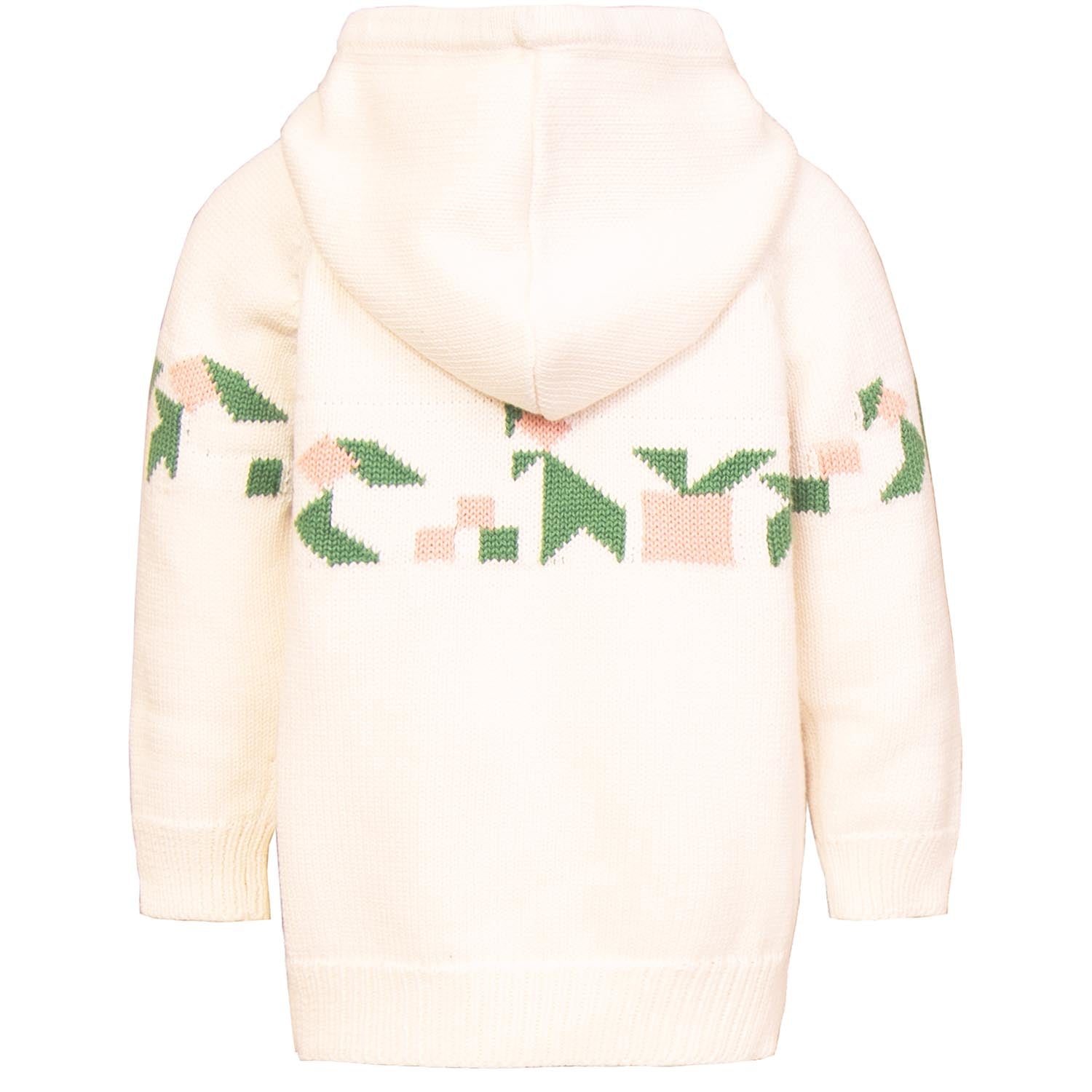 Infantium Victoria Baby Hoodie Strickhoodie Weiß Bio Gr 80