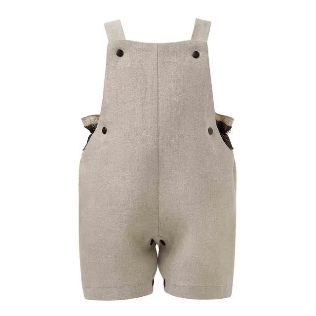 Infantium Victoria Baby Playsuit Overall beige Leinen