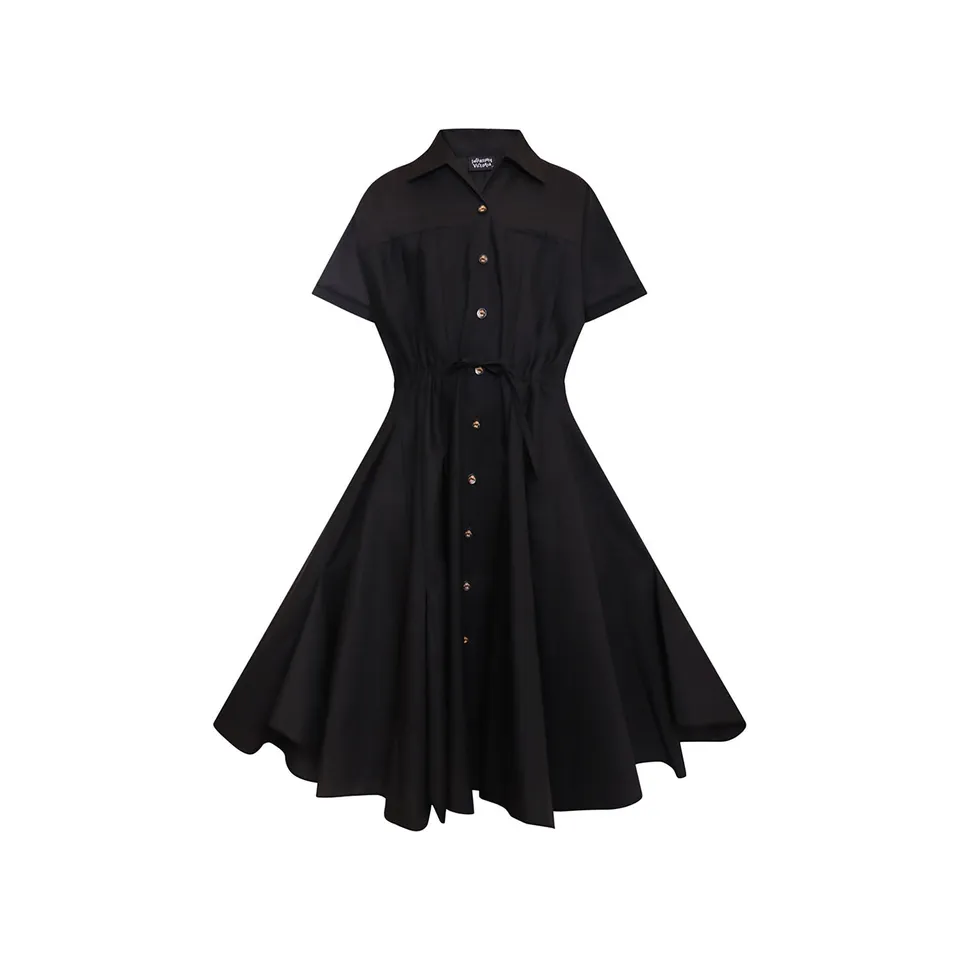 Infantium Victoria Zero Waste Black Shirt Dress Kleid Bio