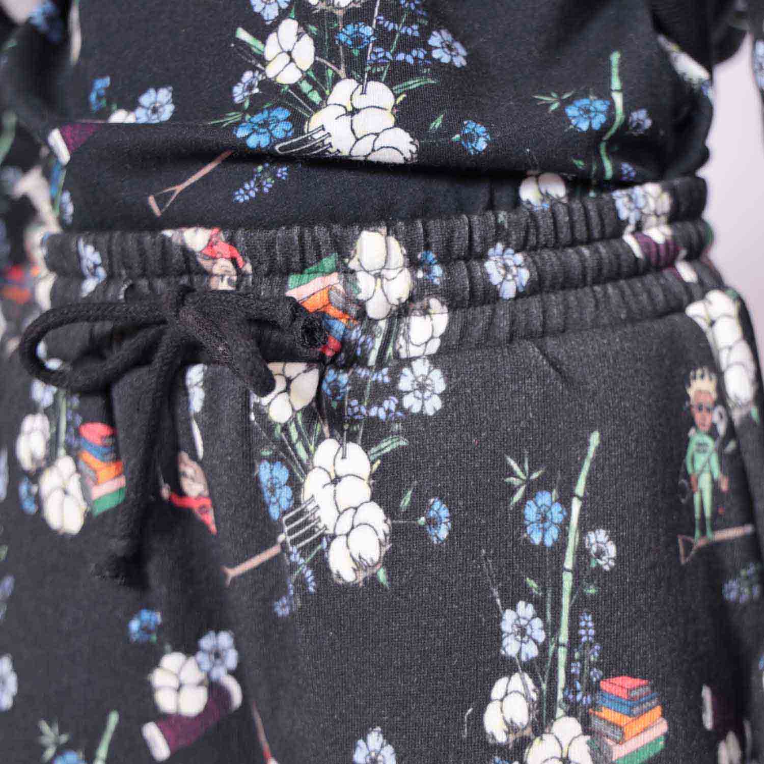 Infantium Victoria Black Floral Baby Hose Schwarz Gr.80 Jersey