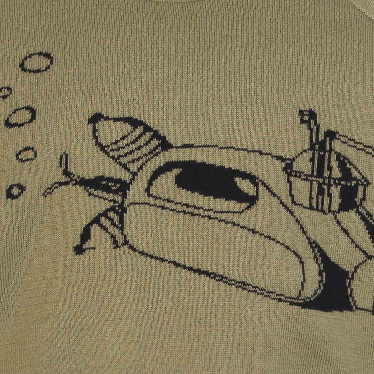 Infantium Victoria Submarine Knit Top Kinder khaki Bio-Baumwolle