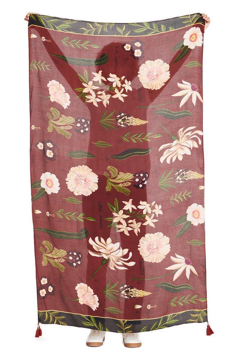 marlowe nature Chandra Shawl Scarf Schal rust red 200x100