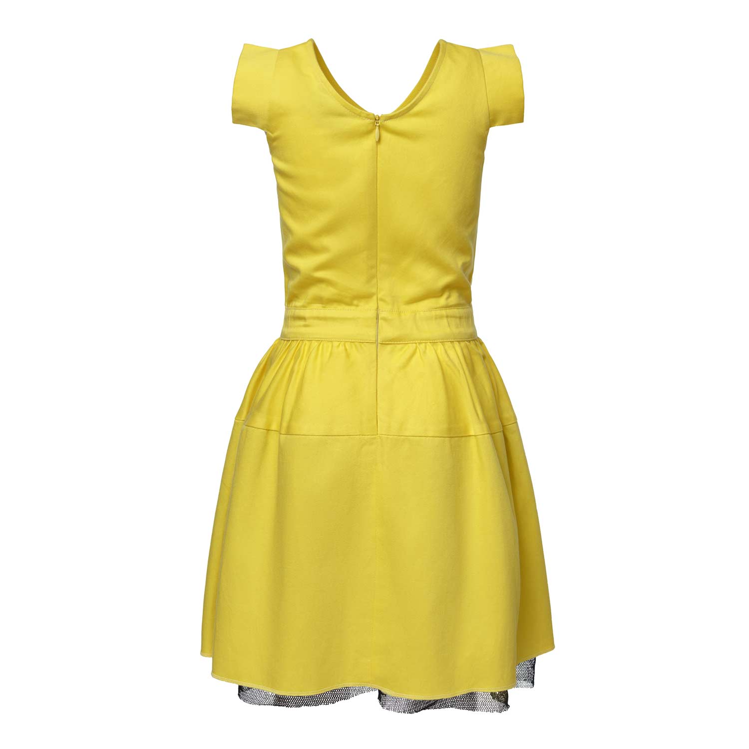Infantium Victoria Dresses Mädchenkleid Gelb bestickt Baumwolle