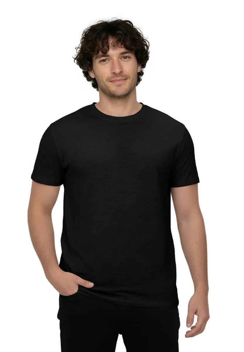 Marlowe Nature Basic Loom Shirt black Merinowolle