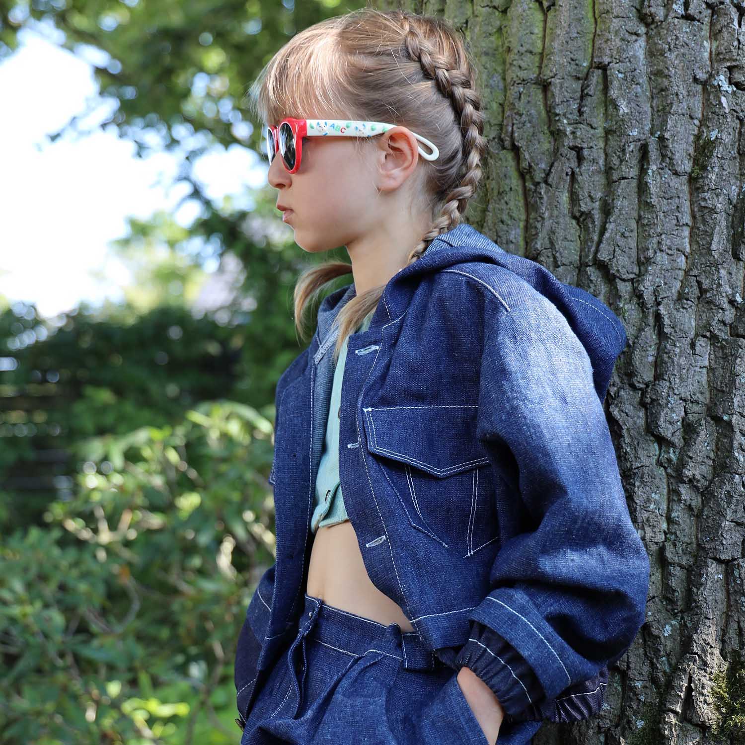 Infantium Victoria Hooded Denim Jacke Kinder Jeansjacke Hanf