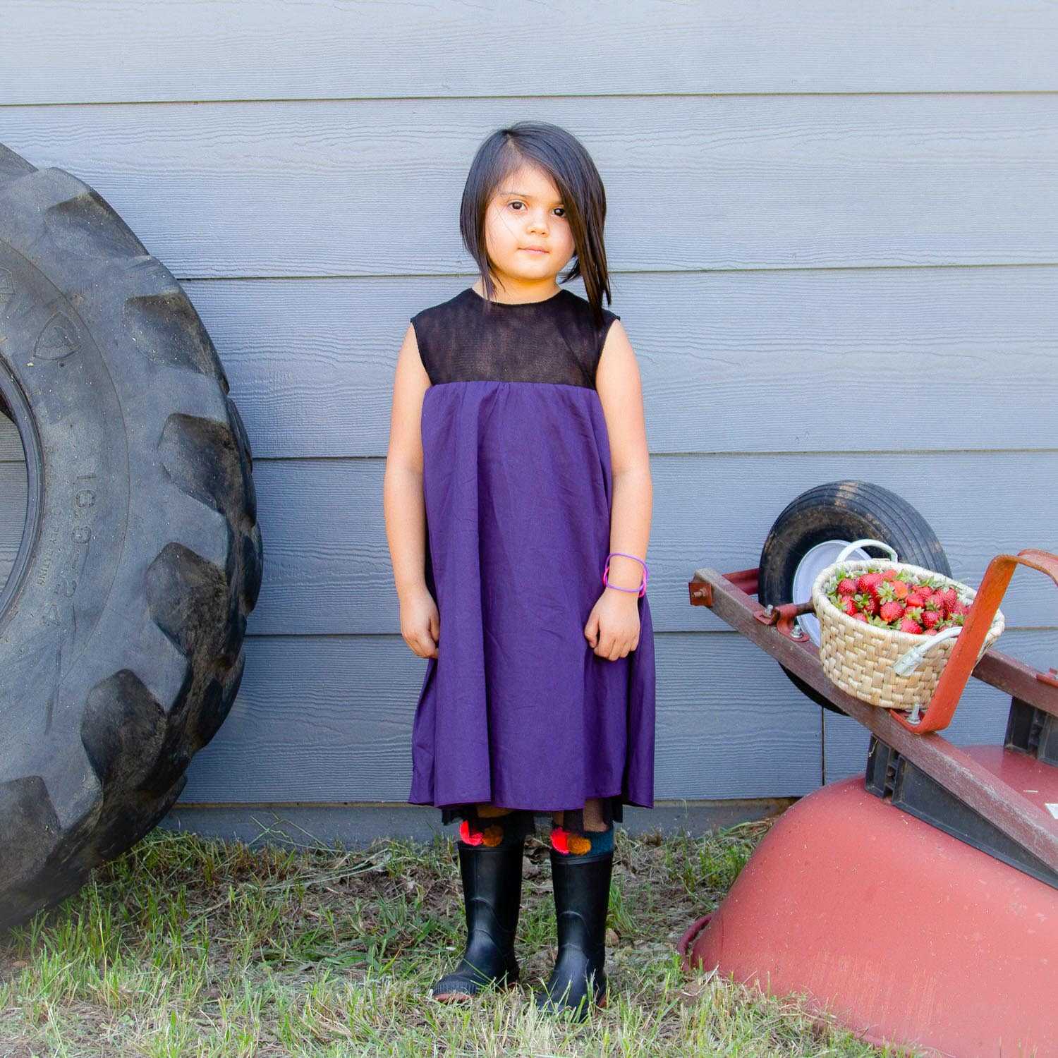 Infantium Victoria Purple Dress Kleid lila Gr.104 Baumwolle Tüll