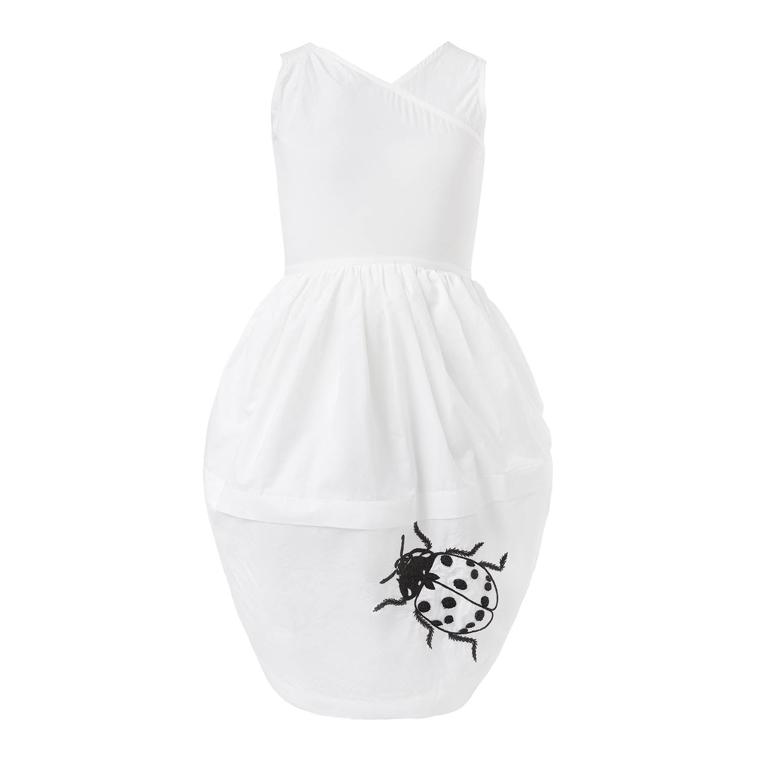 Infantium Victoria Ladybug Kleid Weiß Bio-Baumwolle Stickerei