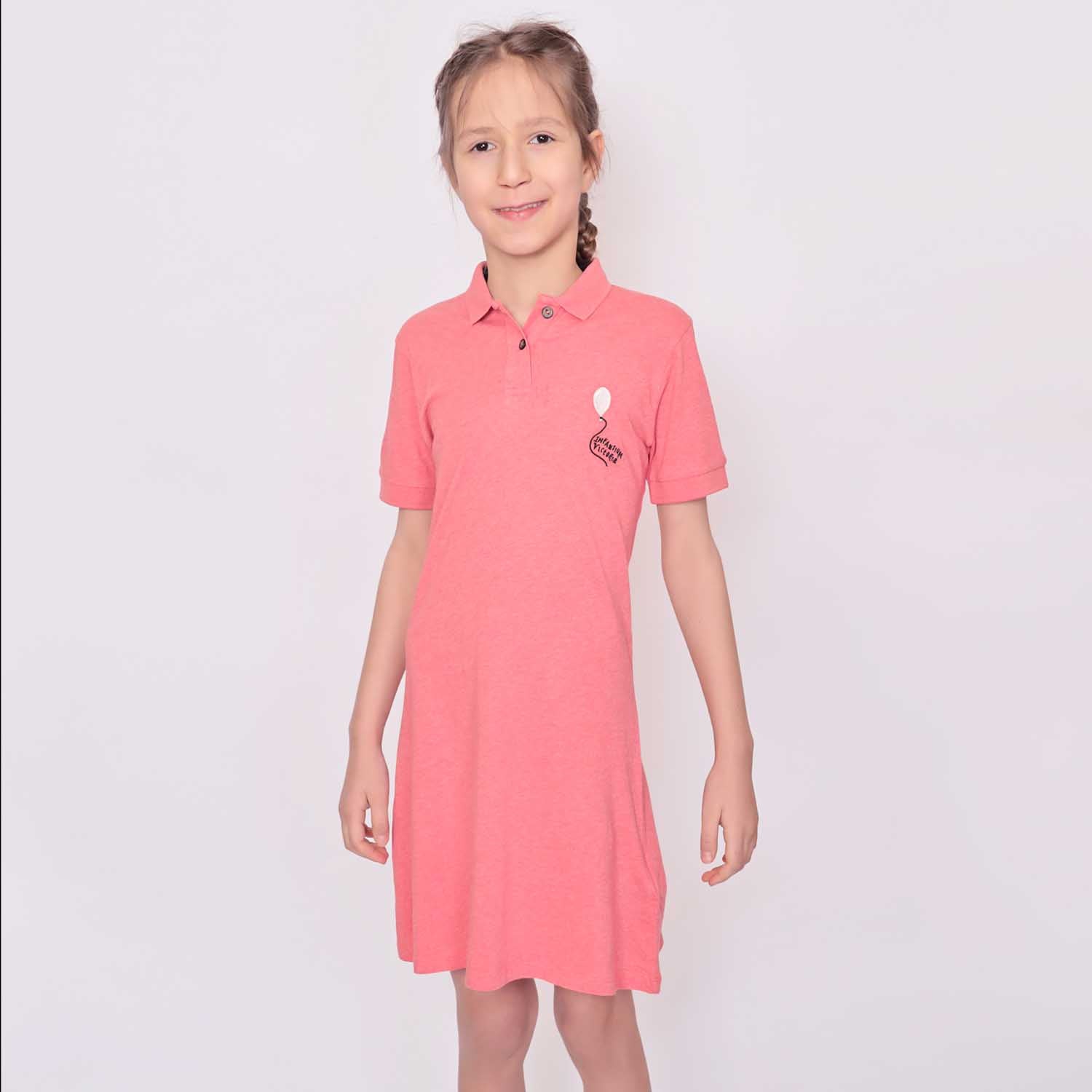 Infantium Victoria Red Polo Dress Kleid Gr.116 rot Bio-Baumwolle