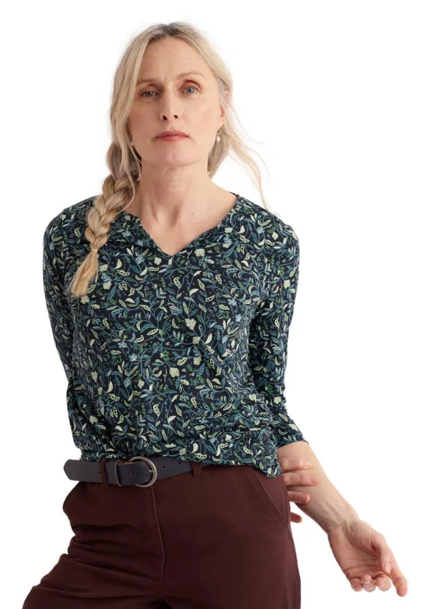 marlowe nature Kellow Top 3/4 Shirt garden peas maritime 38 floral