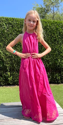 Infantium Victoria Girls Pink Boho Dress Festkleid Rosa Bio-Baumwolle
