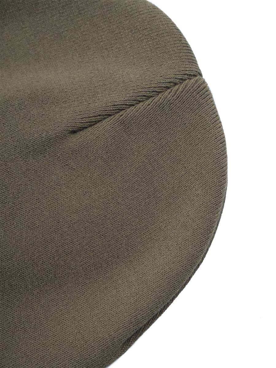 marlowe nature Knitted Rib Beanie Mütze dark olive Bio