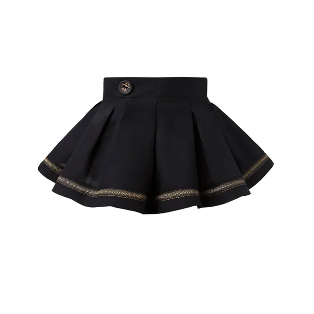 Infantium Victoria Faltenrock Mini Schwarz Baumwolle