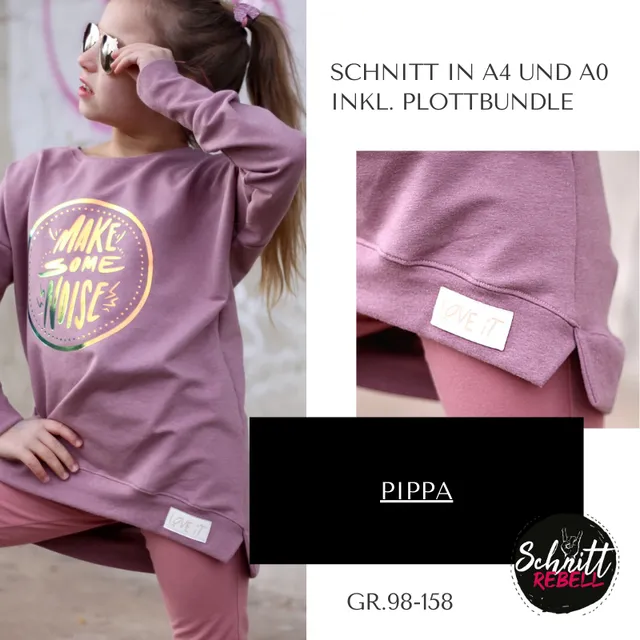 Schnittrebell Pippa Sweater Ebook Gr. 98-158 + Plot