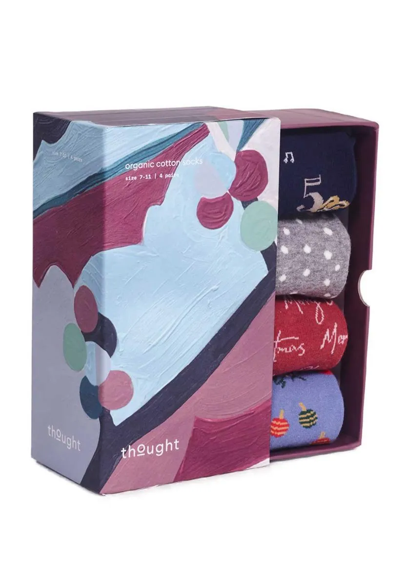 Thought Carole Christmas Sock Box multi 4 Paar Gr. 37-41 Bio
