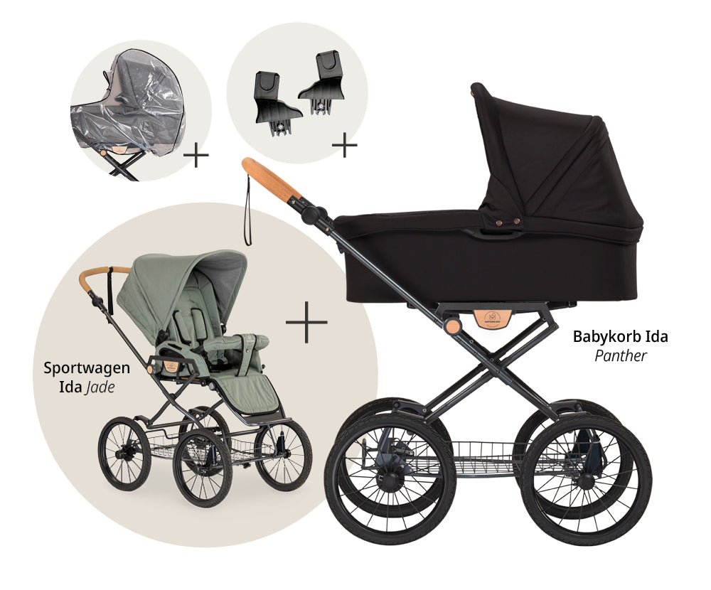Naturkind Ida Kinderwagen Set Siebenschläfer/Panther Sale