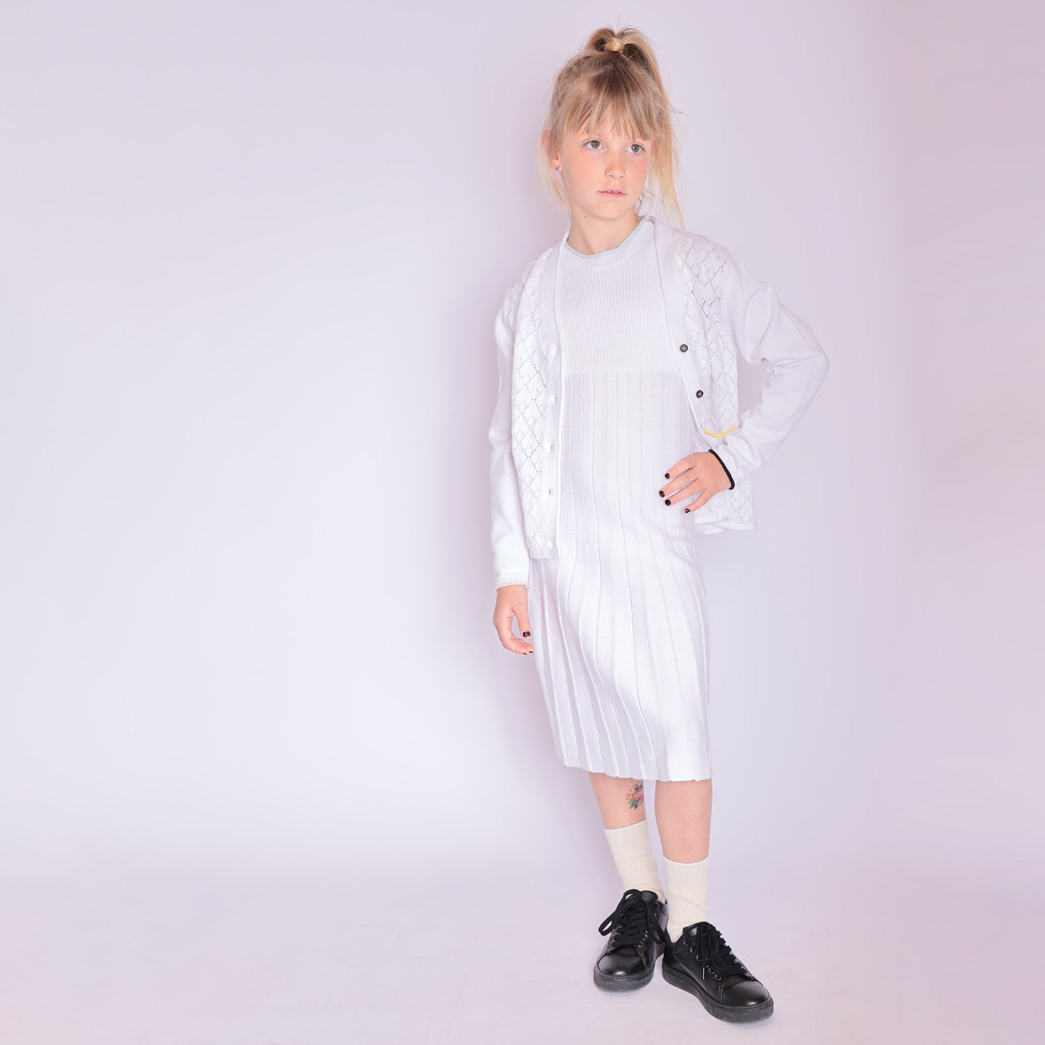 Infantium Victoria Cardigan Weiß Bio-Baumwolle Gr 92