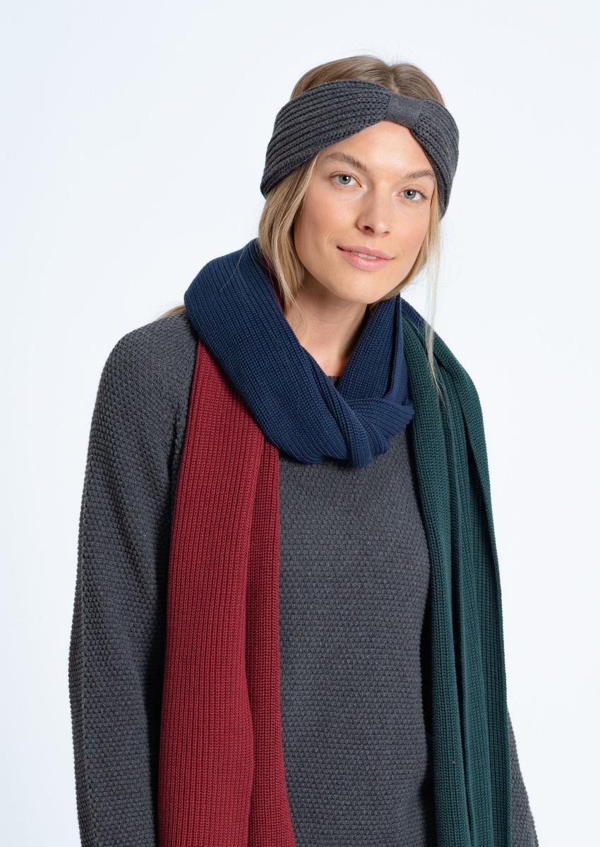 marlowe nature Accessoires Knit Headband Stirnband antracite Bio-Baumwolle