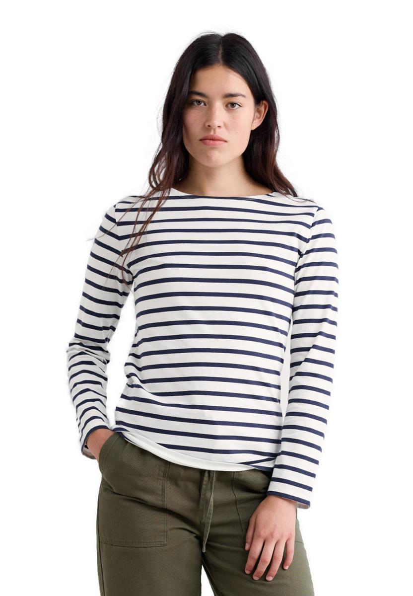 marlowe nature Sailor Shirt breton chalk maritime Bio-Baumwolle