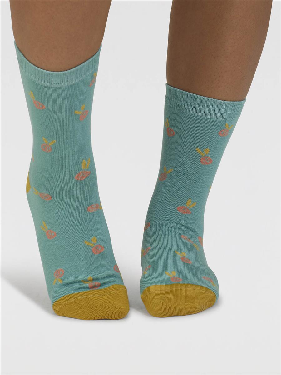 Marlowe Nature Mapel Floral Socken pine green Bambus